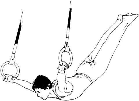 Artistic Gymnastics Rings Coloring Page